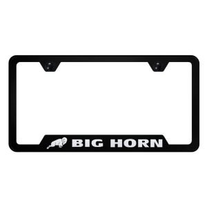 Upgrade Your Vehicle's Style with Autogold® License Plate Frame Featuring Laser Etched Big Horn Logo