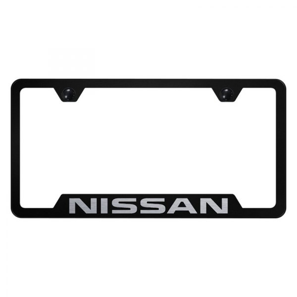 Upgrade Your Ride with the Autogold® License Plate Frame Featuring Laser Etched Nissan Logo