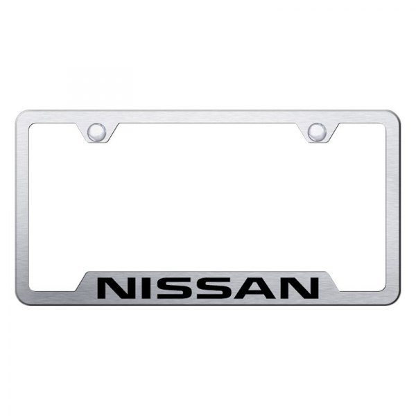Upgrade Your Ride with the Autogold® License Plate Frame Featuring Laser Etched Nissan Logo - Image 4